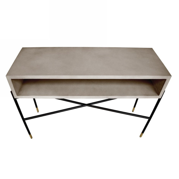 Walker Modern Concrete &amp; Metal Console Table