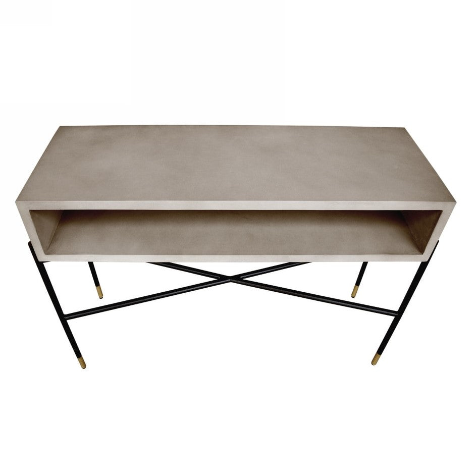 Walker Modern Concrete & Metal Console Table