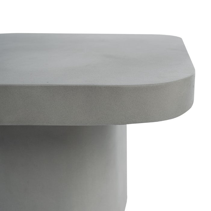 Flores Modern Grey Concrete End Table