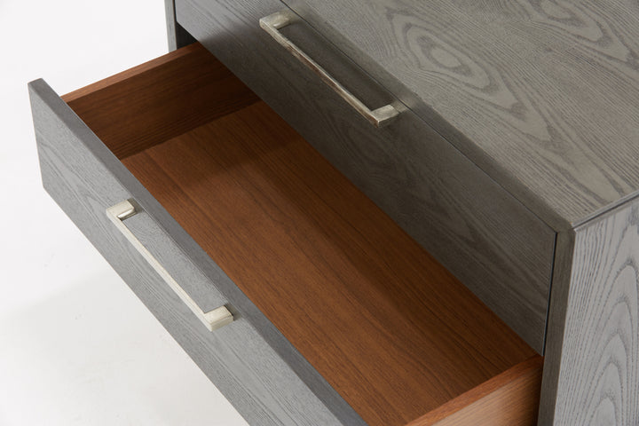 Soria Modern Grey Wash Bedroom Set