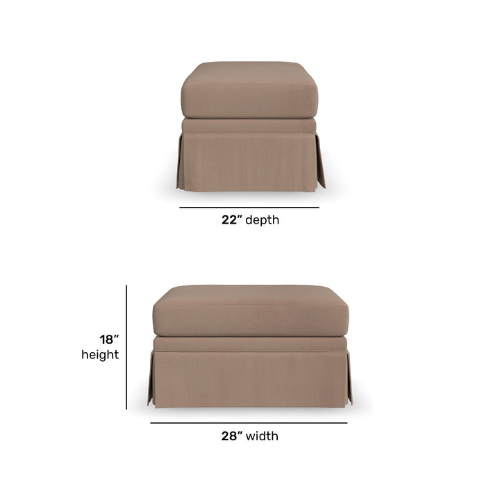 Lottie Fabric Ottoman