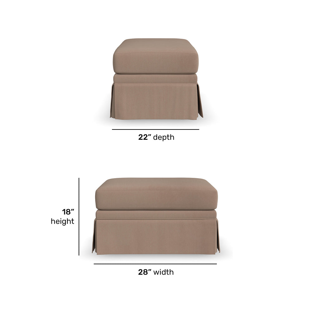 Lottie Fabric Ottoman