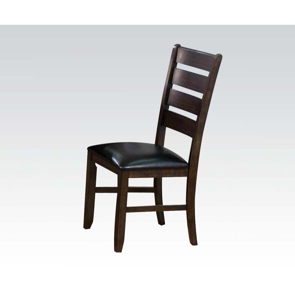 ACME Furniture Urbana Side Chair Set of 2) Black Synthetic Leather & Es