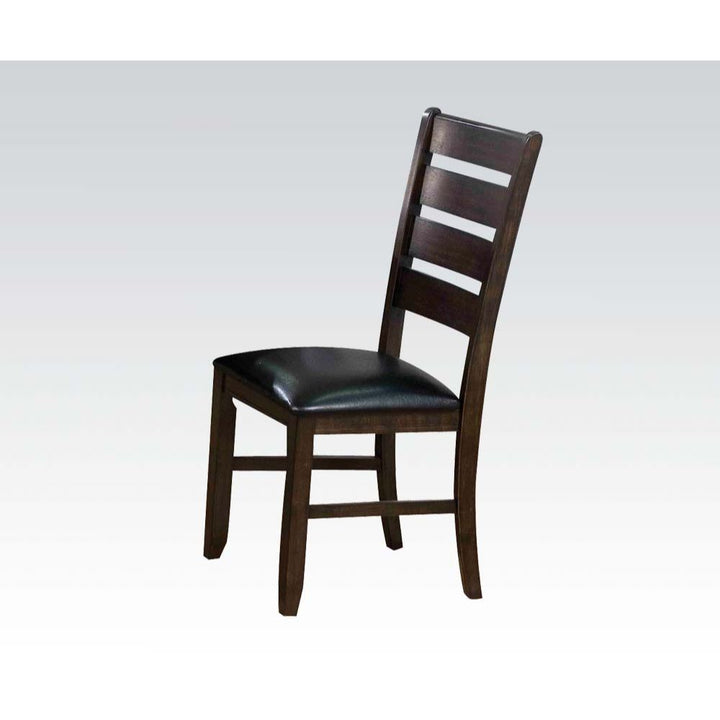 ACME Furniture Urbana Side Chair Set of 2) Black Synthetic Leather & Es