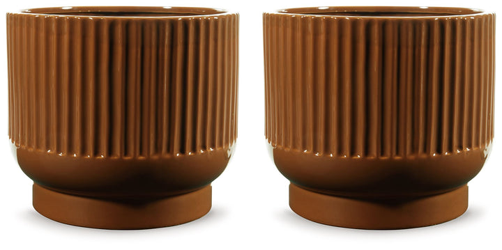Avalyah - Vase (Set of 2) - 8" - Burnt Umber