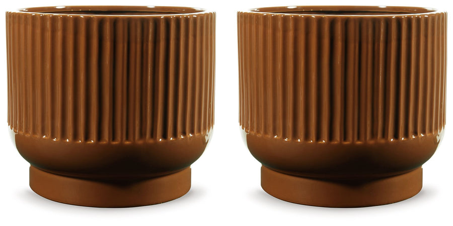 Avalyah - Vase (Set of 2) - 8" - Burnt Umber