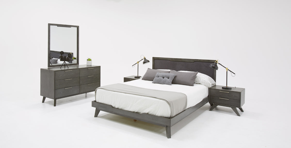 Soria Modern Grey Wash Mirror