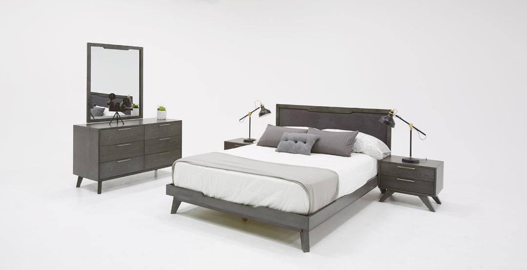 Soria Modern Grey Wash Bed