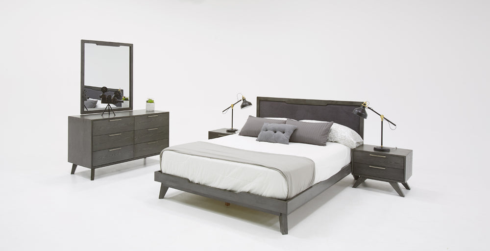 Soria Modern Grey Wash Bed - View 2