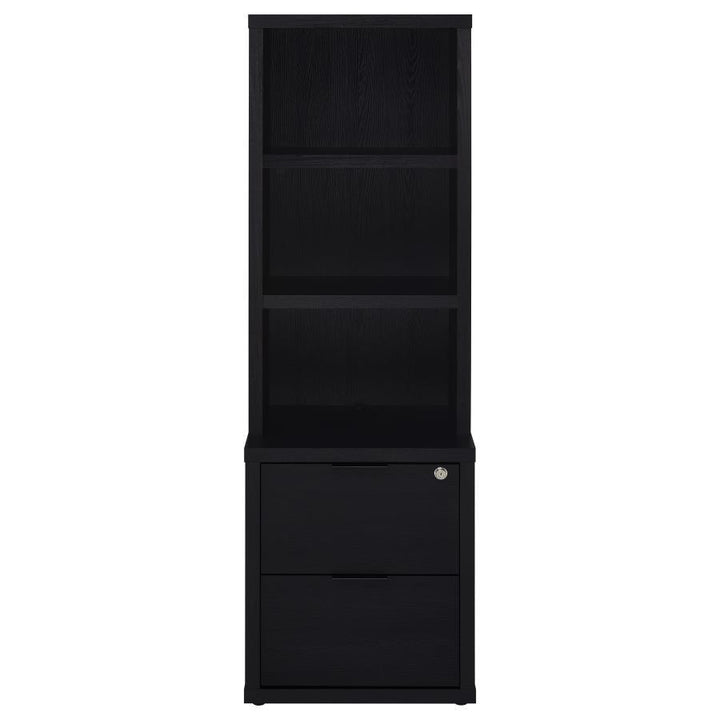 Westpark - 3 Piece Wall Unit Bookcase Set With USB - Black