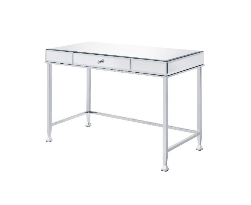 Canine - Writing Desk - Mirrored And Chrome