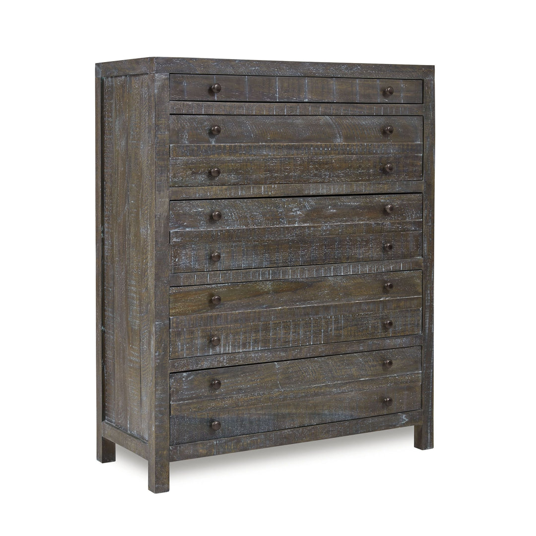 Modus Furniture 8Tr984A Townsend Solid Wood Five Drawer Chest In Gunmetal 2024