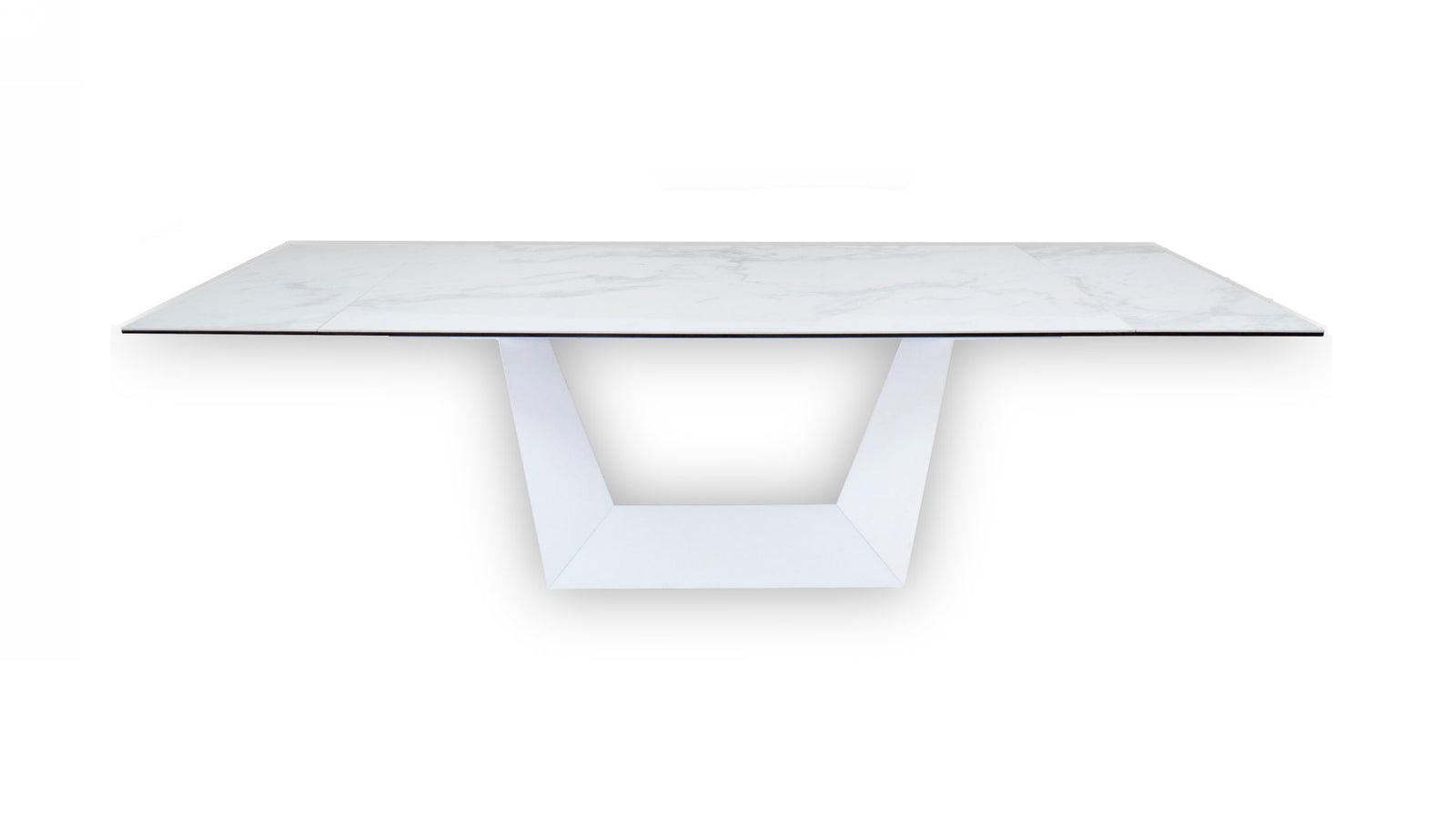 Baldwin - Modern White Ceramic Extendable Dining Table