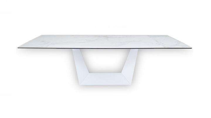 Baldwin - Modern White Ceramic Extendable Dining Table