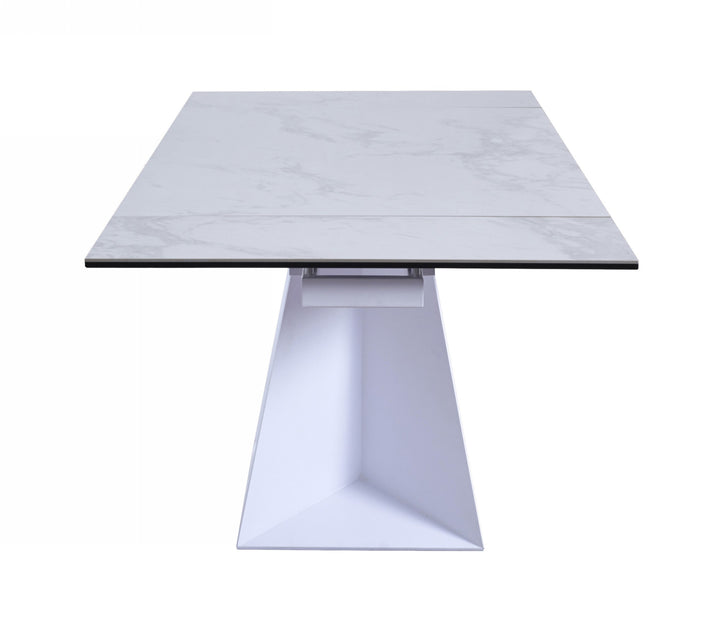 Baldwin - Modern White Ceramic Extendable Dining Table