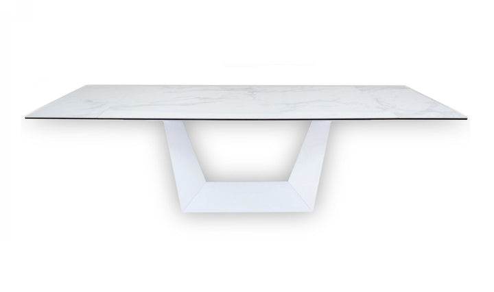 Baldwin - Modern White Ceramic Extendable Dining Table