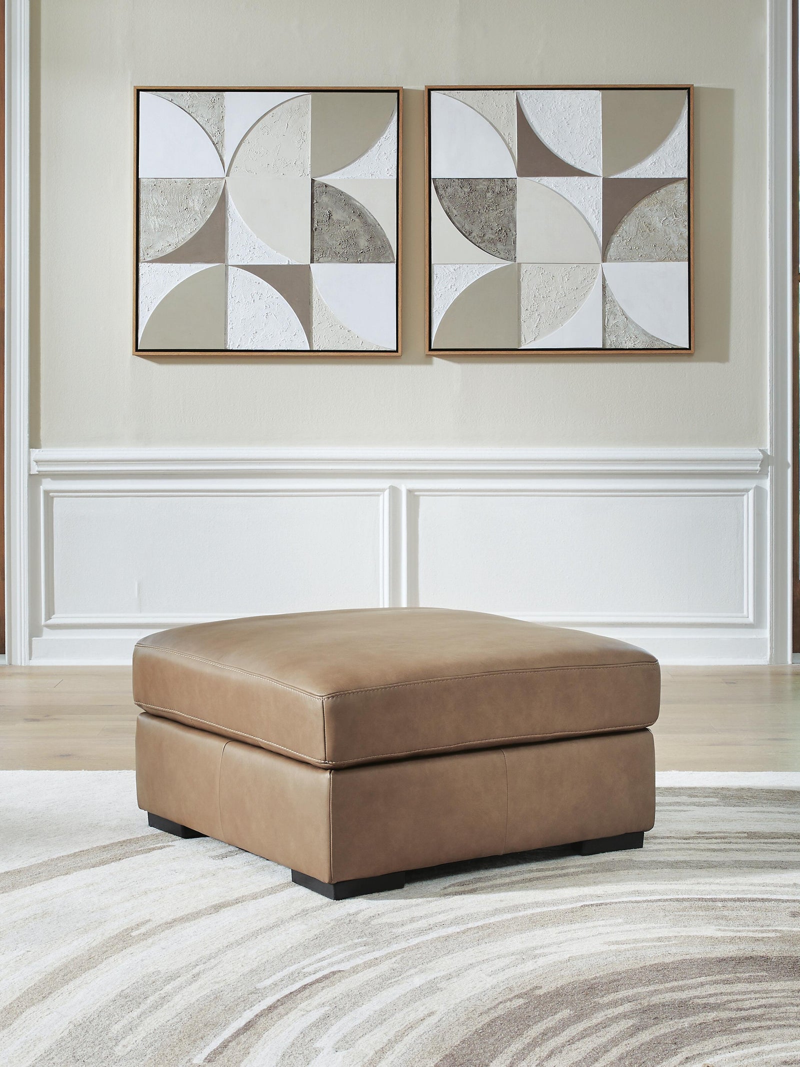Veronella Oversized Accent Ottoman - Dark Brown (2)