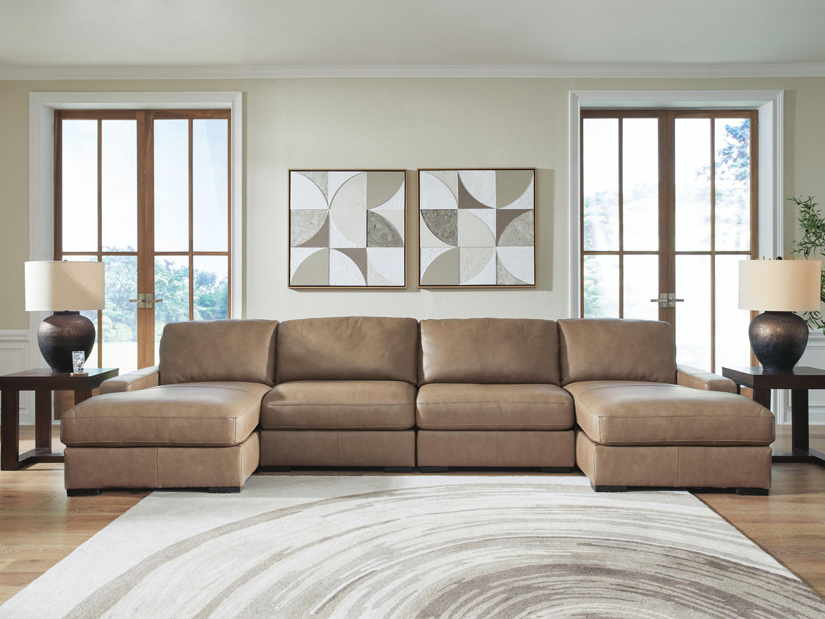 Veronella 4-Piece Double Chaise Sectional - Sahara