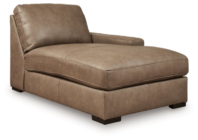 Veronella Right-Arm Facing Corner Chaise - Dark Brown - Dark Brown