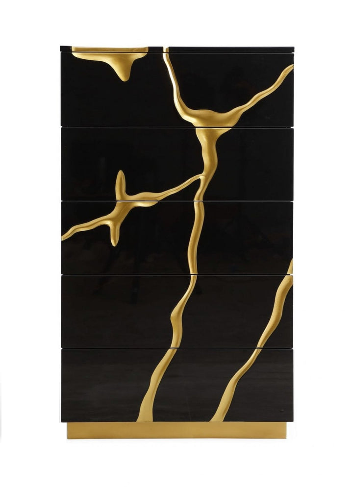 Aspen - Modern Black &amp; Gold Chest