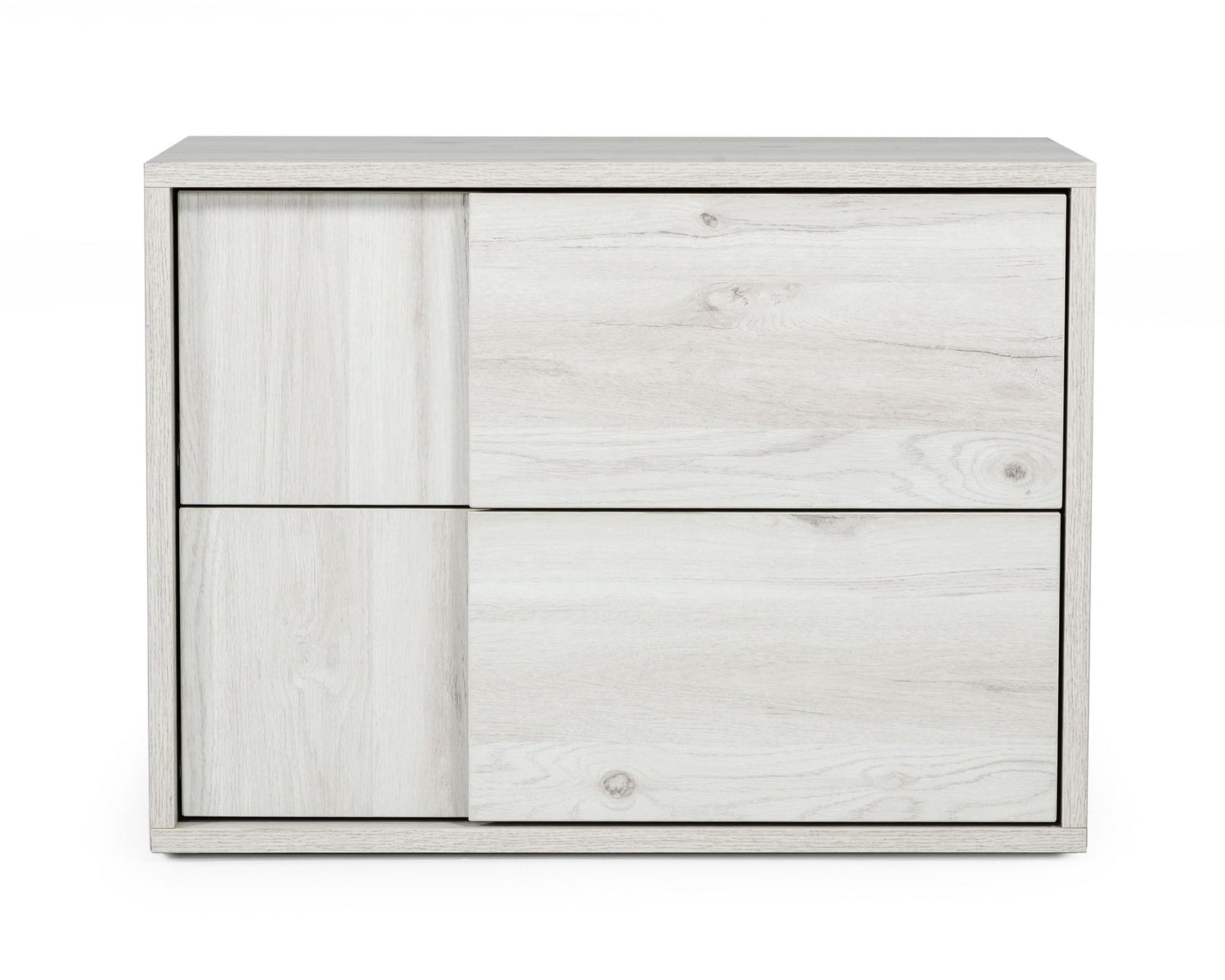 Asus - Italian Modern White Washed Oak Nightstand