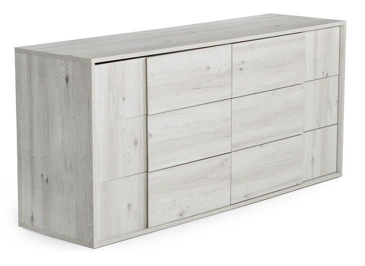Asus - Italian Modern White Washed Oak Dresser