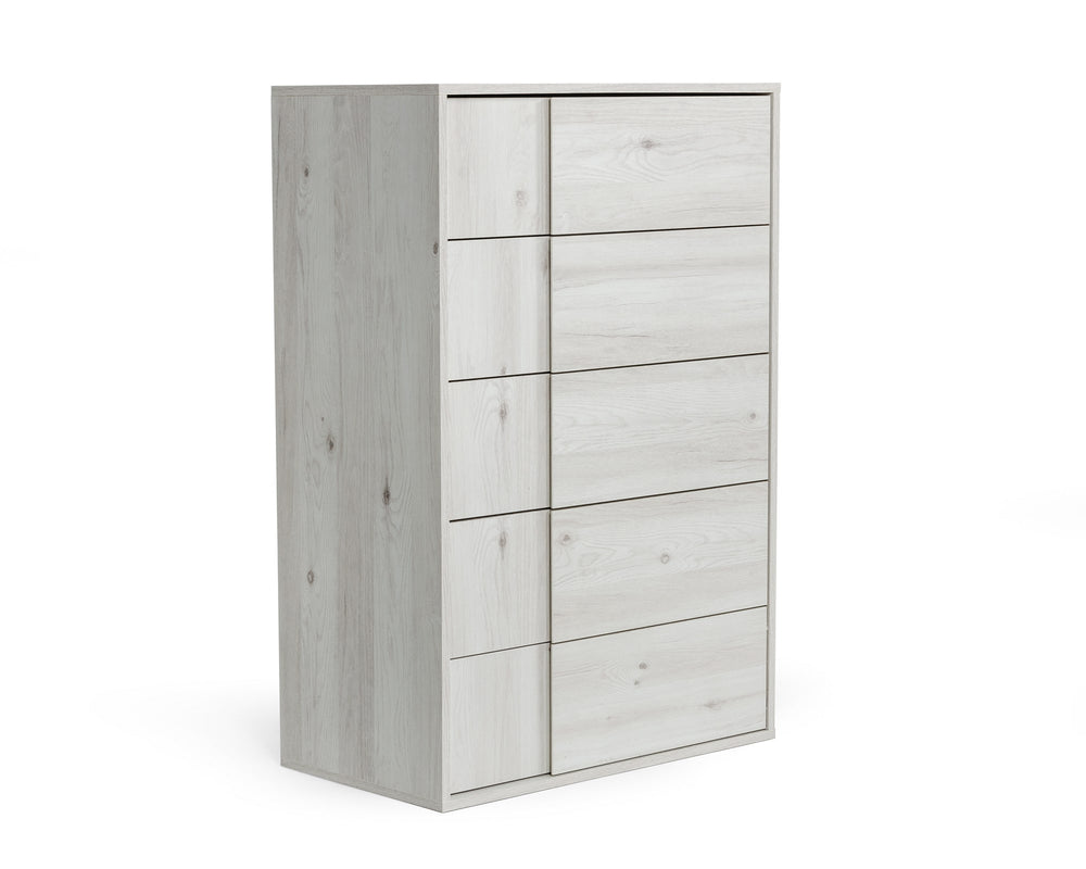 Asus - Italian Modern White Washed Oak Chest - View 3