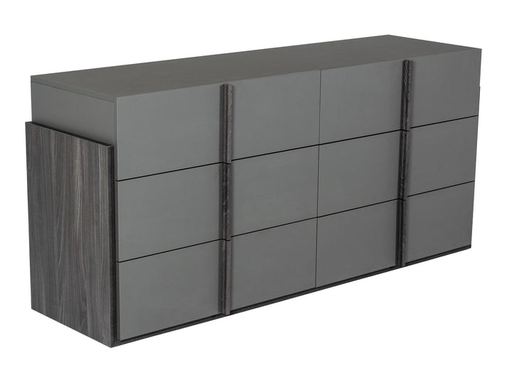 Lucia - Italian Modern Elm and Matte Grey Dresser