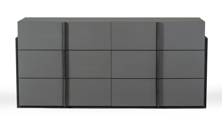 Lucia - Italian Modern Elm and Matte Grey Dresser