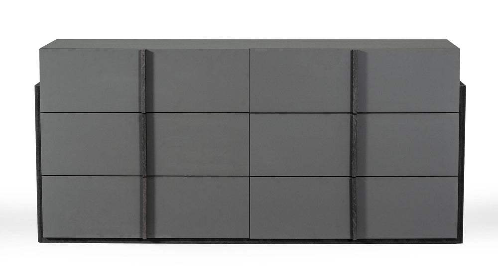 Lucia - Italian Modern Elm and Matte Grey Dresser