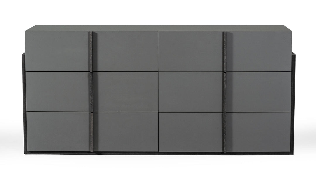 Lucia - Italian Modern Elm and Matte Grey Dresser