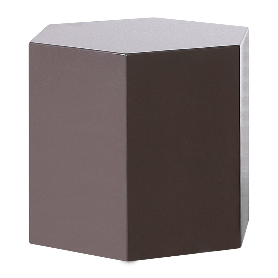 Newmont - Modern Medium Light Grey High Gloss End Table