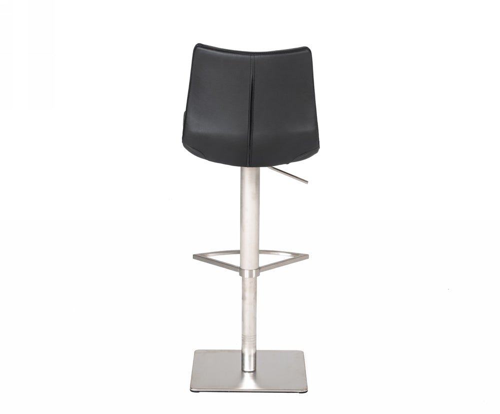 Aaron - Modern Black Eco-Leather Bar Stool