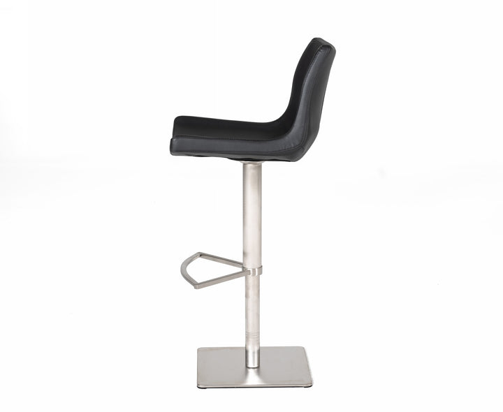 Aaron - Modern Black Eco-Leather Bar Stool