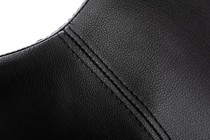 Aaron - Modern Black Eco-Leather Bar Stool