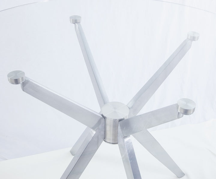 Dallas - Modern Brushed Stainless Steel Dining Table