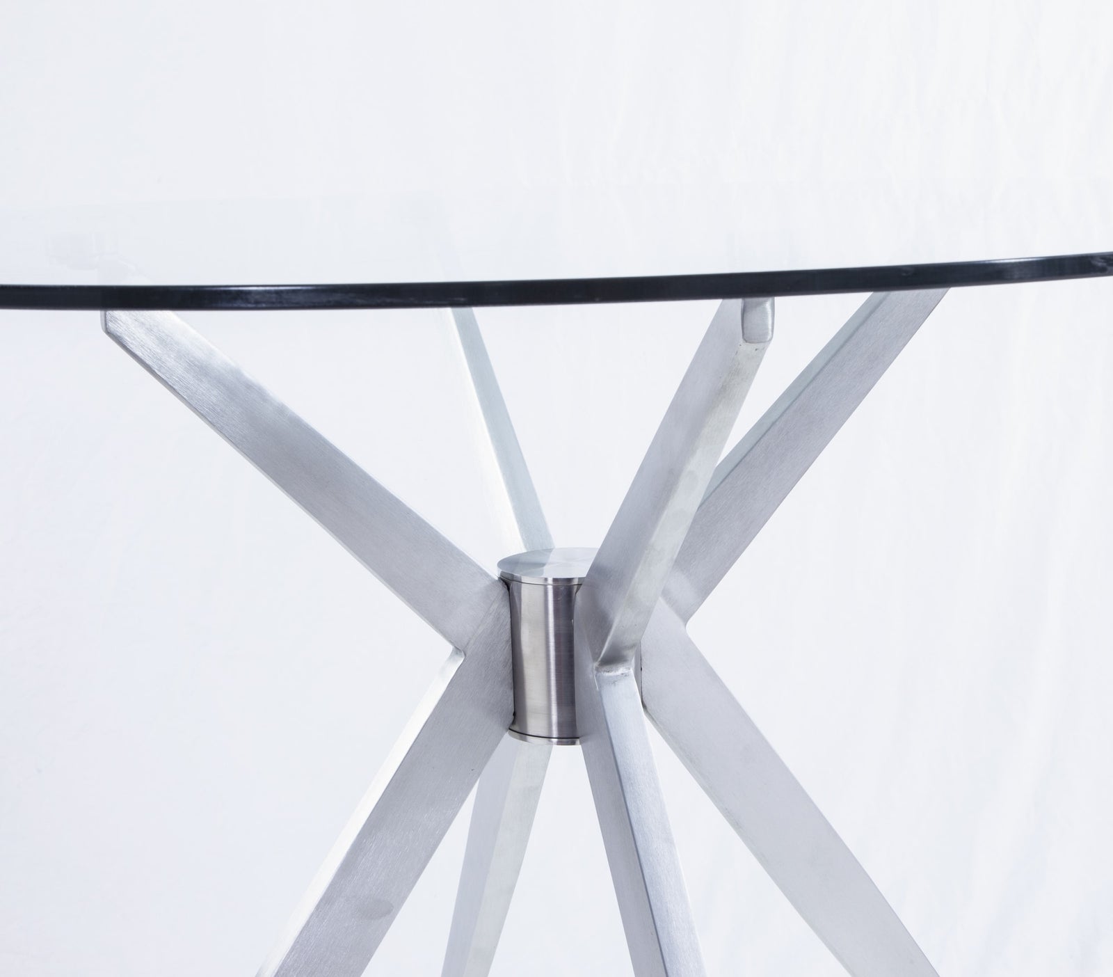 Dallas - Modern Brushed Stainless Steel Dining Table