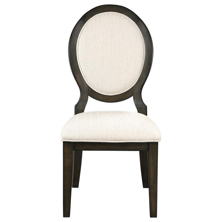 Twyla - Oval Back Dining Side Chair  - Dark Cocoa