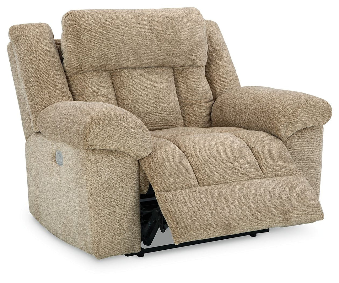 Tip-off - Power Recliner With Adj Headrest - Wheat