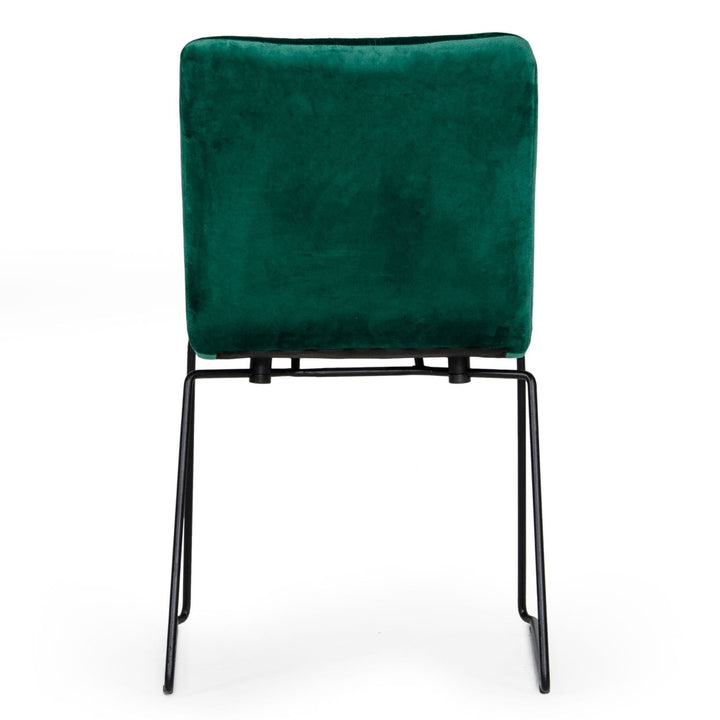 Yannis - Modern Green Fabric Dining Chair (Set of 2)