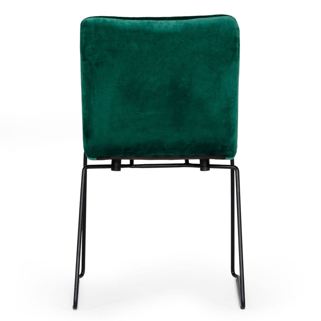 Yannis - Modern Green Fabric Dining Chair (Set of 2)
