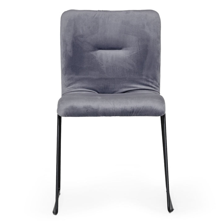 Yannis - Modern Grey Fabric Dining Chair (Set of 2)