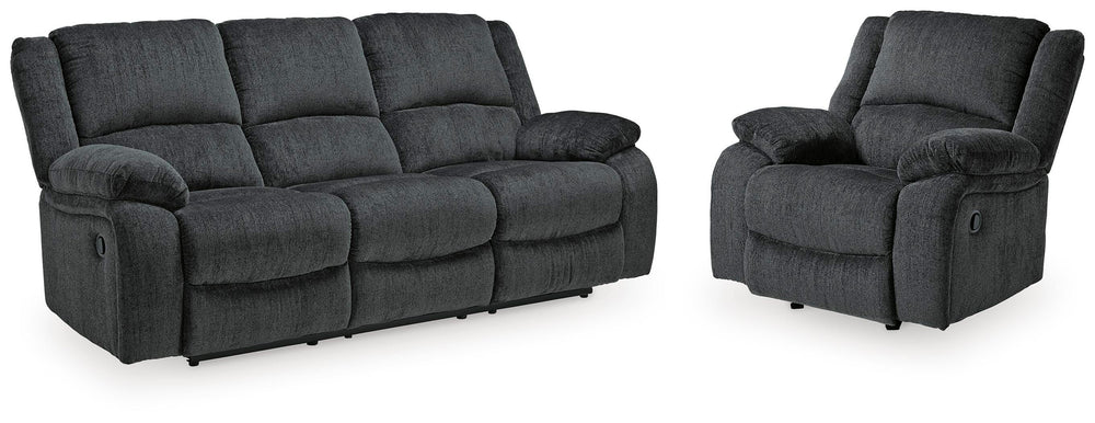 Draycoll Reclining Sofa and Recliner - Slate (1)