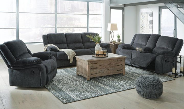 Draycoll Reclining Sofa, Loveseat and Recliner - Slate (2)