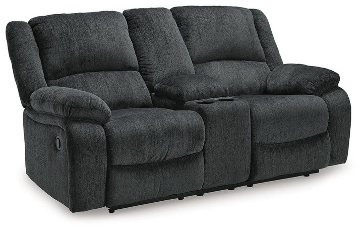 Draycoll Reclining Loveseat with Console and Recliner - Slate (3)
