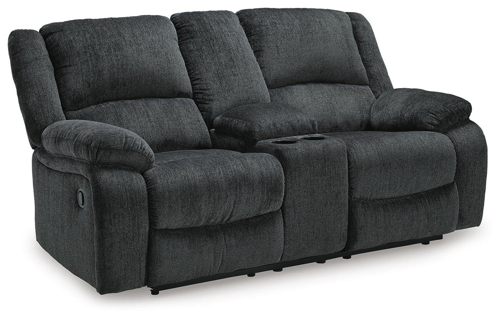 Draycoll Reclining Loveseat with Console and Recliner - Slate (3)