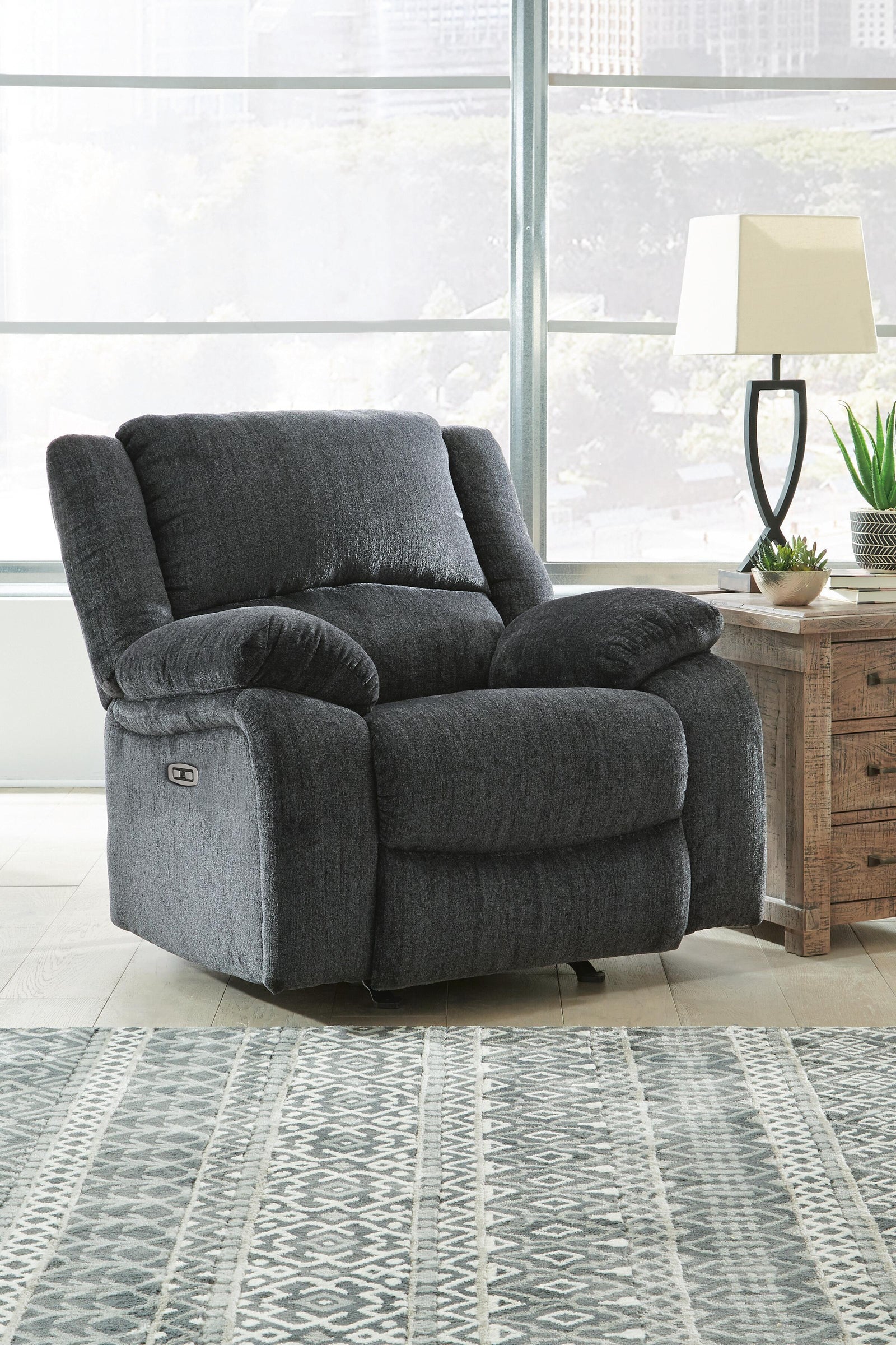 Draycoll Power Recliner - Dark Gray (2)
