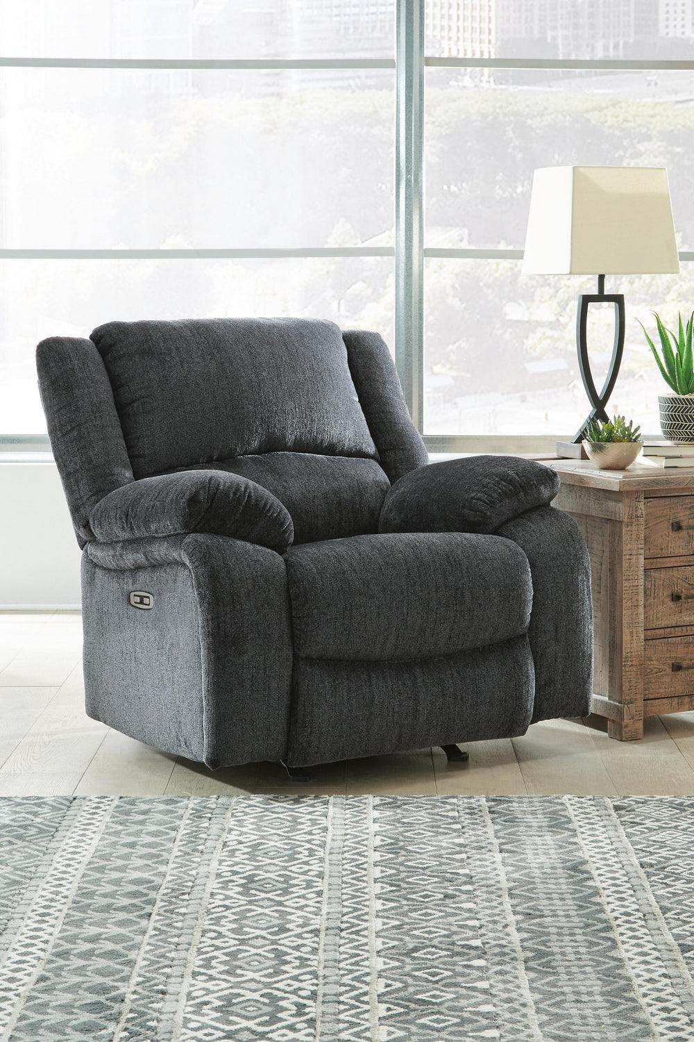Draycoll Power Recliner - Dark Gray (2)