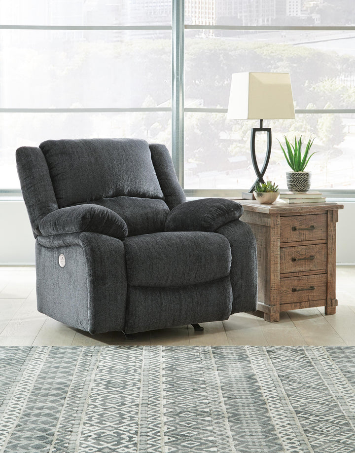 Draycoll Power Reclining Loveseat and Power Recliner - Slate (6)