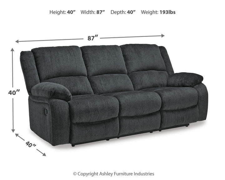 Draycoll Reclining Sofa - Dark Gray (4)